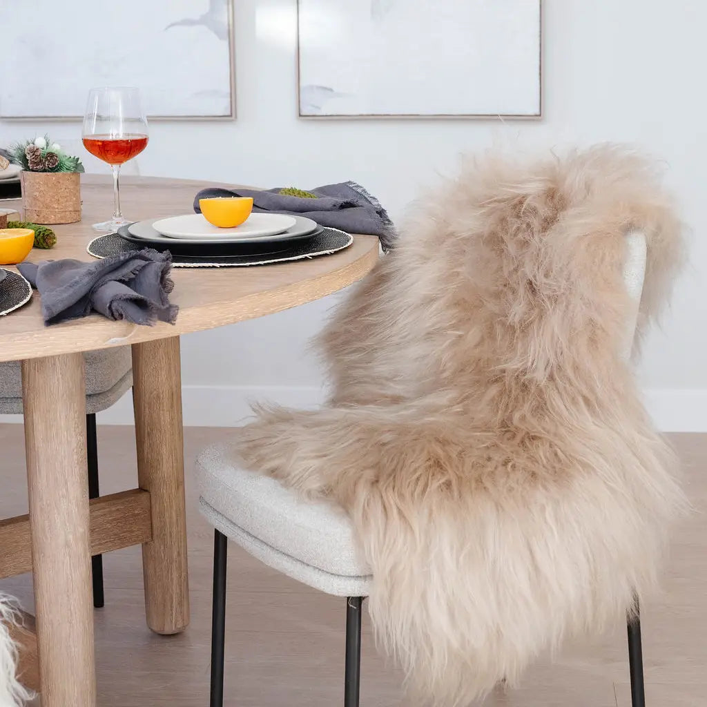 Nude Icelandic Sheepskin Throw Rug