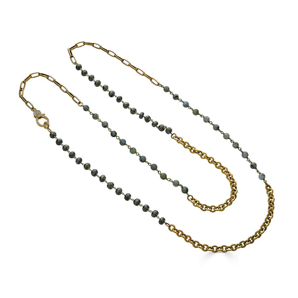 Lavie Pyrite/Labradorite Necklace/GL