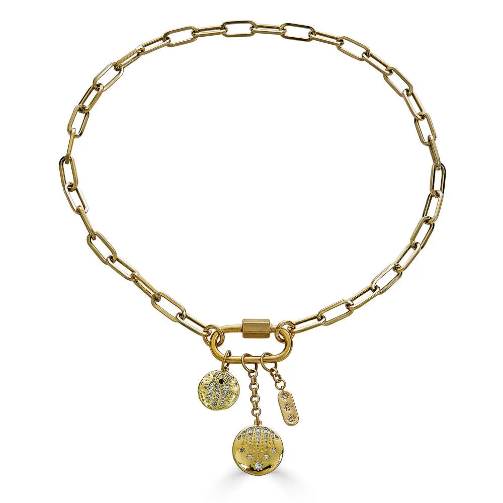Mimi Charm Paperclip Necklace