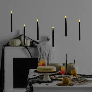 BLK Hanging Taper Candles set of 6