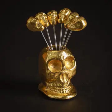 Gold Skull with picks