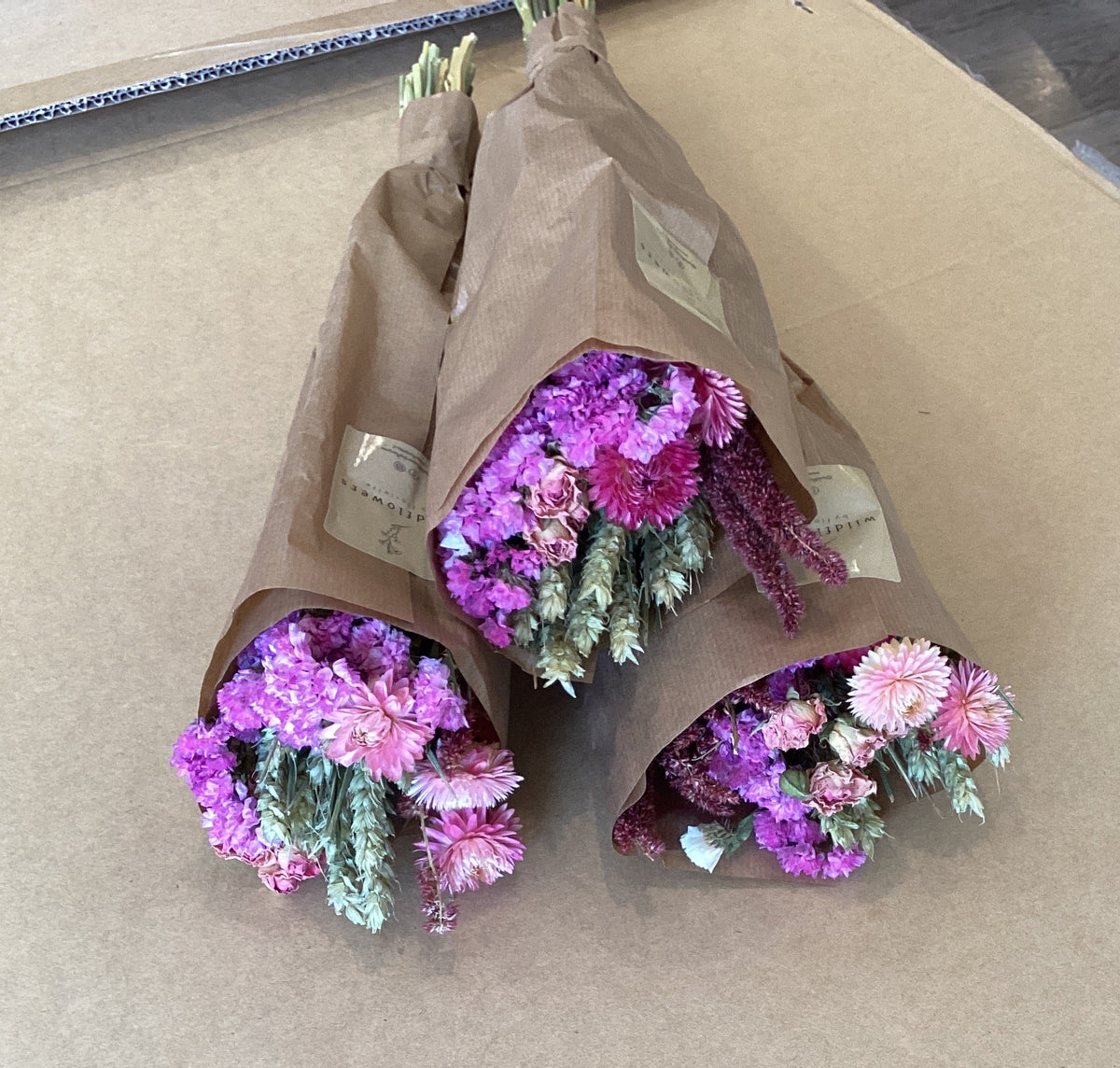 Dried Flower Bouquet Pink