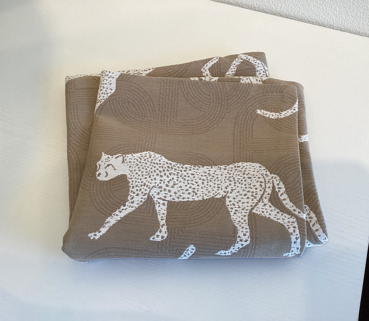 Leopard Cheetah Taupe 20"