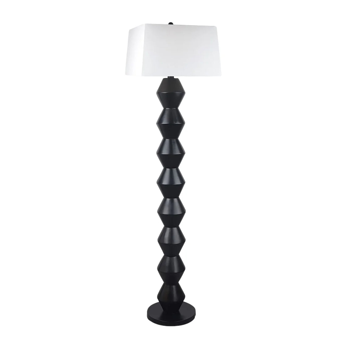 Stacked Totem Floor Lamp, Black