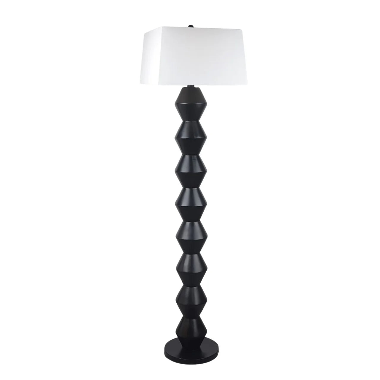 Stacked Totem Floor Lamp, Black