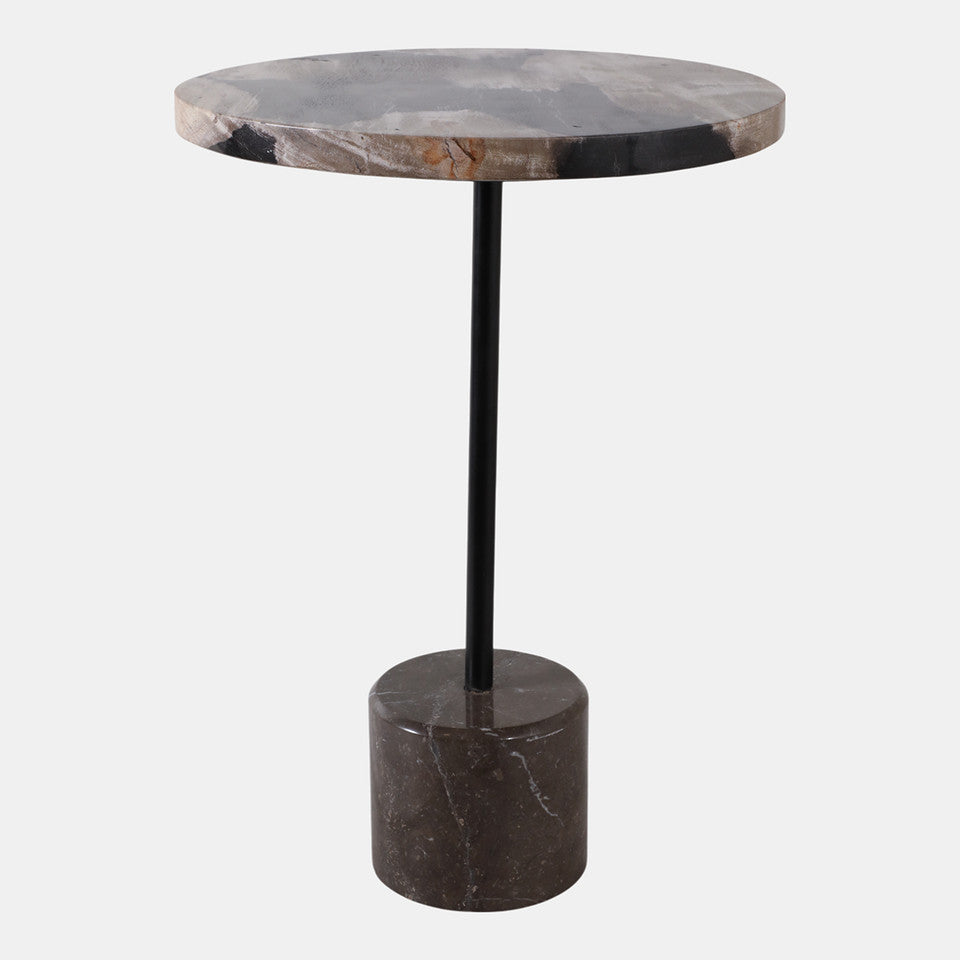 Maddie Petrified Wood Drinks Table